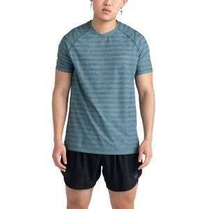 SAXX Hot Shot Tech Tee XXL DropTemp Performance Athletic Shirt Mens Blue